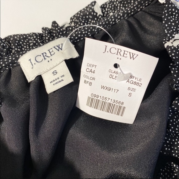 New! J Crew Long Sleeve Printed Tie Neck Dress - Picture 4 of 10